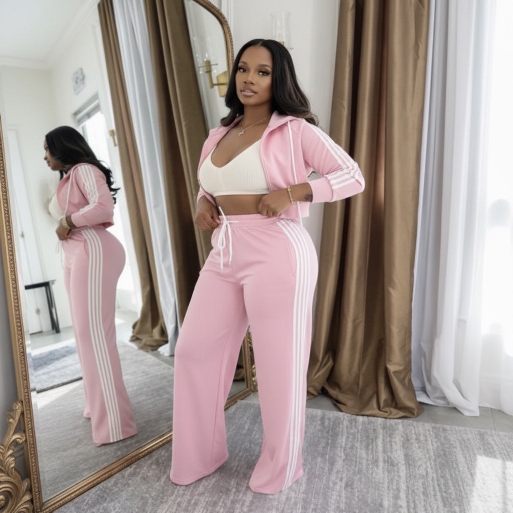 So chill striped pant set