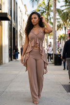 Pretty privilege shirring pant set