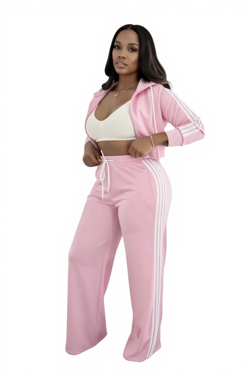 So chill striped pant set